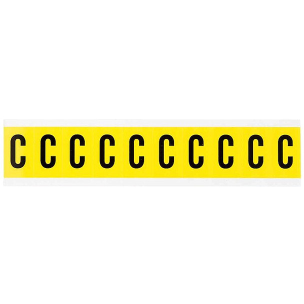 Brady LetterLabel,Vinyl,1-1/2inH,7/8inW 3430-C