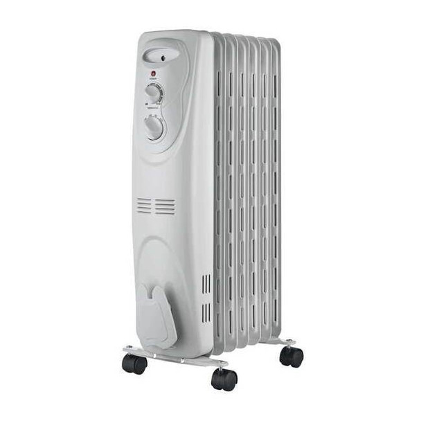 Portable Electric Heater, 1500, 120V AC, 1 Phase, 5118 BtuH, Non-Oscillating