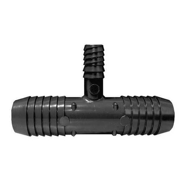 PVC Tee, Insert x Insert x Double Helix, 3/4 in Pipe Size