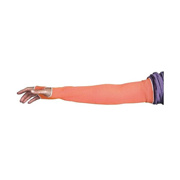 Cut-Resistant Sleeve, Cut Level A2, 18 in Sleeve Length, Hi-Vis Orange, XL,PR