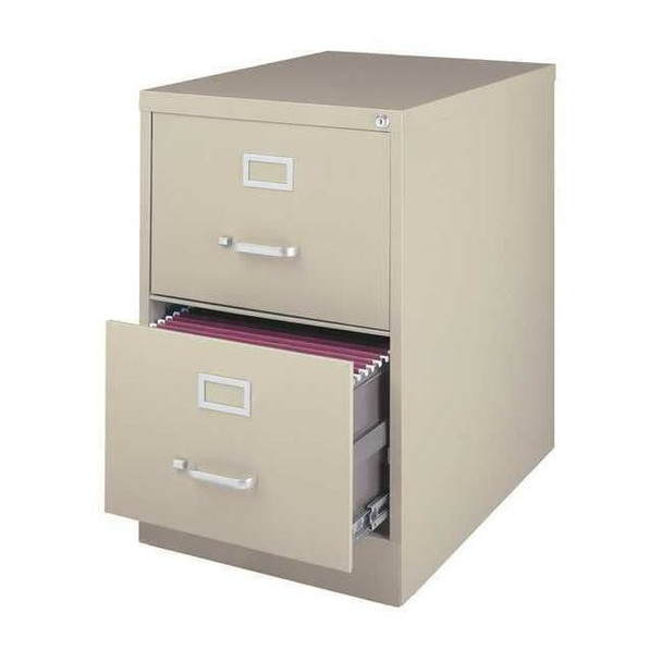 Hirsh 18" W 2 Drawer Vertical File Cabinet, Putty,  Legal 14412