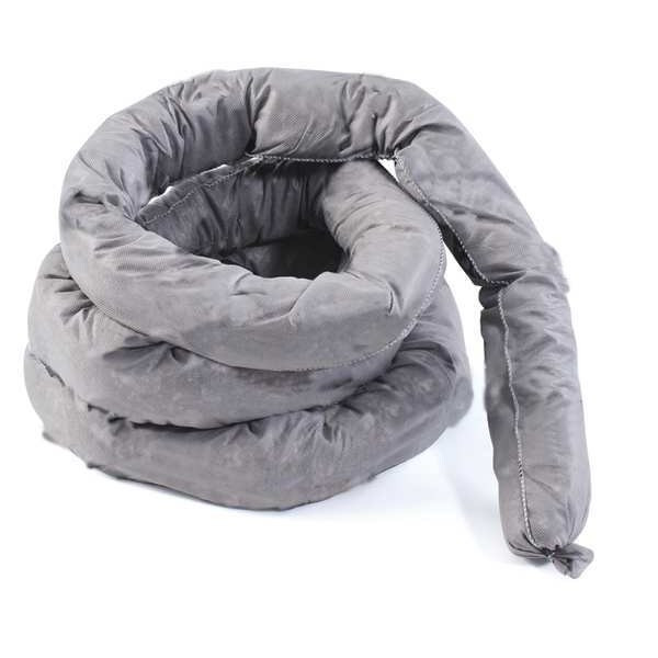 Condor Absorbent Sock,Gray,10 gal.,10 ft.,PK4 35ZR45