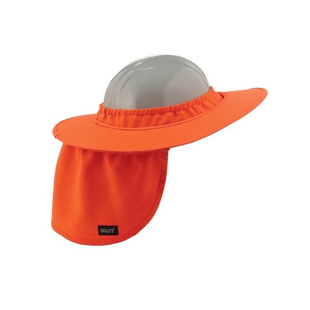 Ergodyne® Chill-Its® Hard Hat Brim w/ Shade, Orange, 1/Each