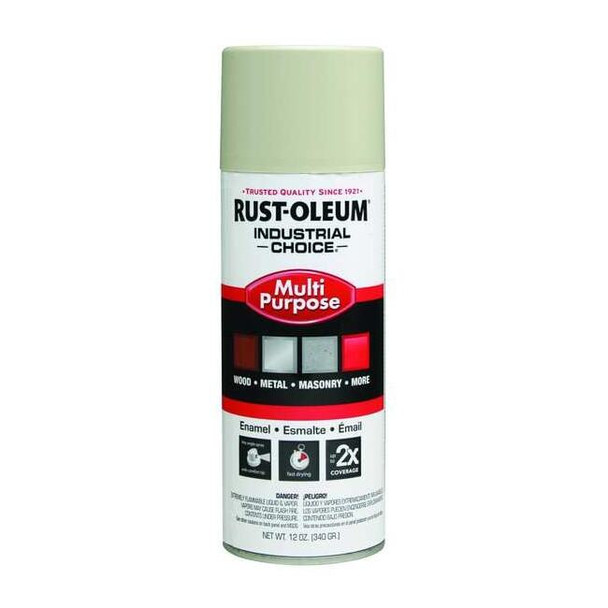 Rust-Oleum Spray Paint, Almond, Gloss, Solvent, 12 oz 1672830