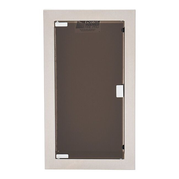 Fire Extinguisher Cabinet, Semi Recessed, 26 3/4 in Height, 10 lb