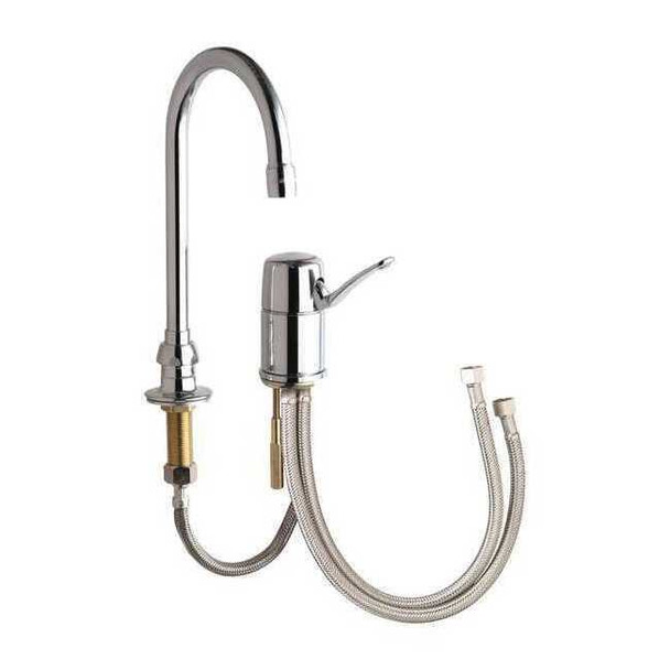 Gooseneck Bathroom Faucet, Manual, 6" Mount, 2 Hole Commercial