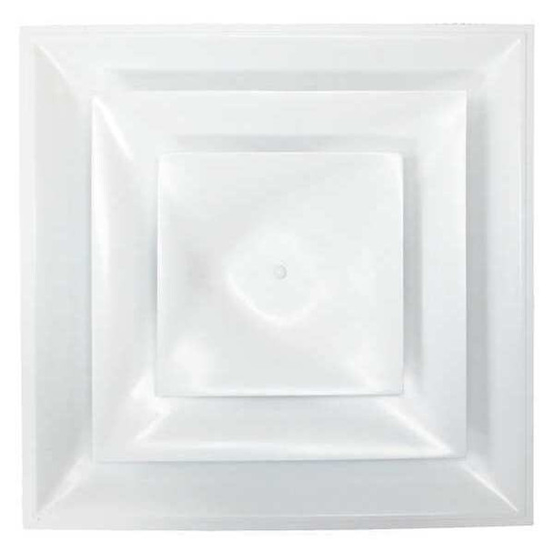 American Louver 10 in Square 3 Cone Diffuser, White STR-C-10W