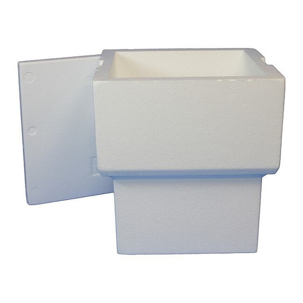 Shipper Kit, 17.75 in Length, 17.75 in Width, Foam, White