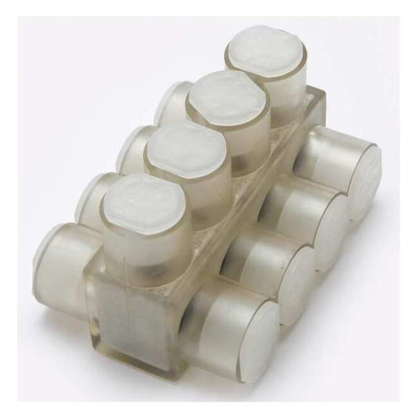 Burndy MultitapConnector,Alum,Clear,Hex,4Port BIBD2504