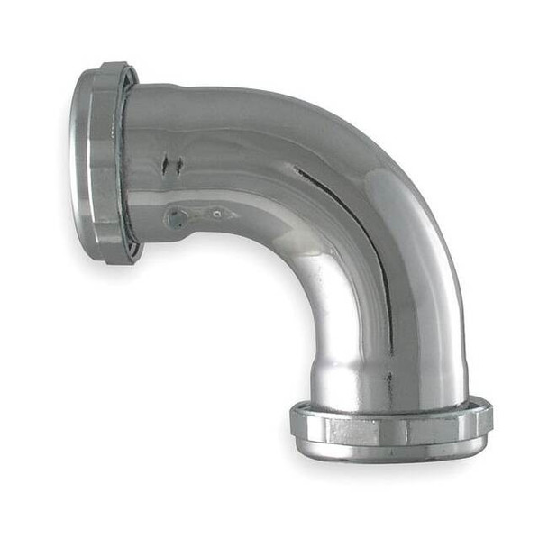 1-1/2" or 1-1/4 Dia, Brass, Chrome/Brass, 90 Degree, Lavatory/Kitchen, Elbow