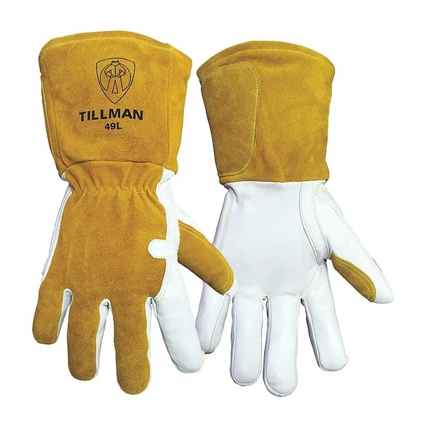 Tillman 49 Gloves, Gauntlet Cuff, Keystone Thumb, Premium Goatskin, M, 1 PR 49M