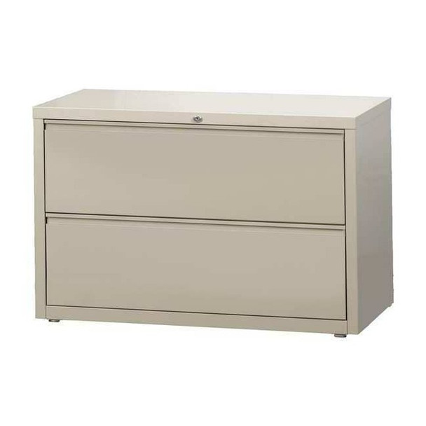Hirsh 42" W 2 Drawer Lateral File Cabinet, Putty,  A4/Legal/Letter 17456