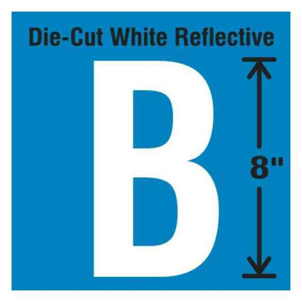 Stranco Letter Label, Vinyl, 8 in H, 4-3/4 in W DWR-SINGLE-8-B