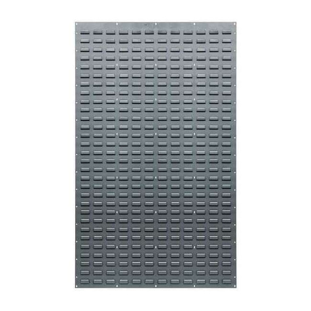Steel Louvered Panel, 1/2 in D x 61 in H x 36 in W, Gray