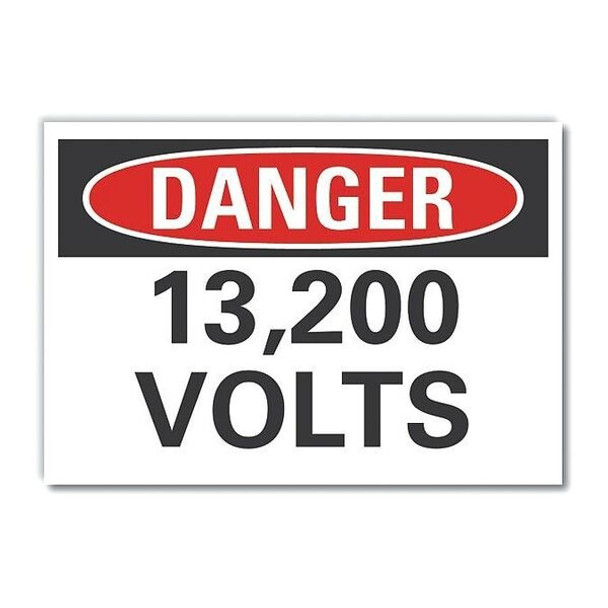 Lyle Danger Sign,7 inx10 in,Non-PVC Polymer LCU4-0350-ED_10x7