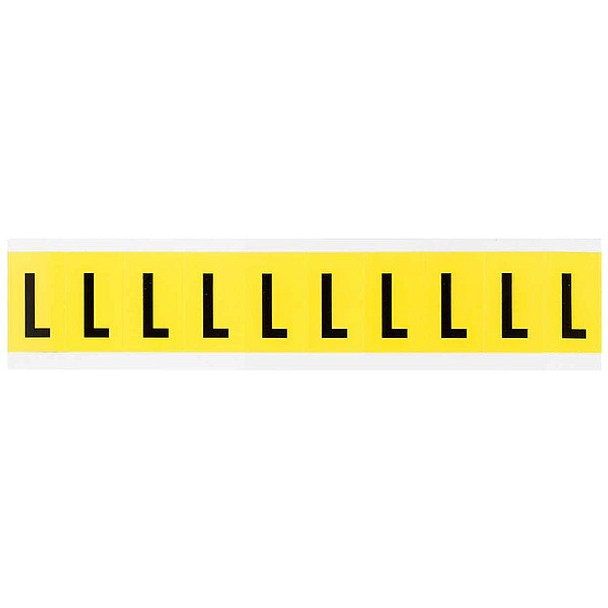 Brady Letter Label,L,1-1/2in.Hx7/8in.W 3430-L