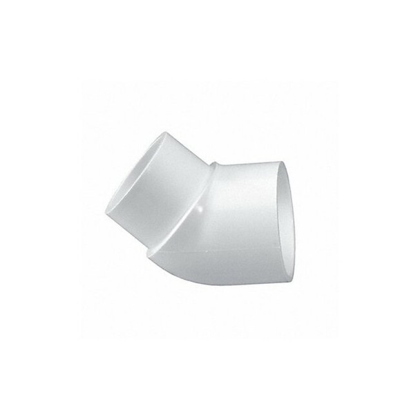 Westlake Pipe & Fittings 45 Elbow, 1 1/2 in, Schedule 40,White 423015