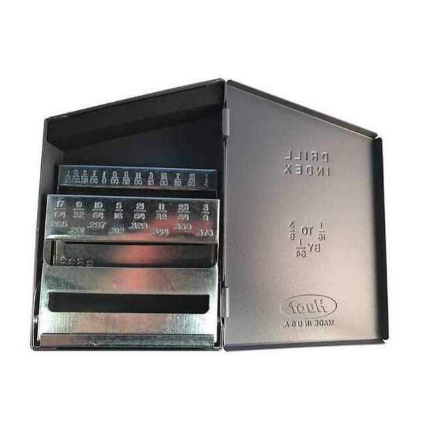 Huot Drill Bit Case,Stub Length,Steel 11350