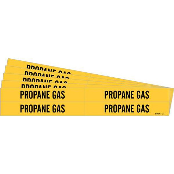 Brady Pipe Marker,Black,Propane Gas,PK5, 7227-4-PK 7227-4-PK