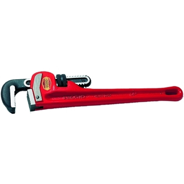 Heavy-Duty Straight Pipe Wrench, Steel Jaw, 6 in