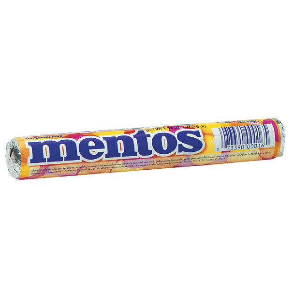 Mentos Mixed Fruit Flavor Candy (14-Piece) 1155 Pack of 15