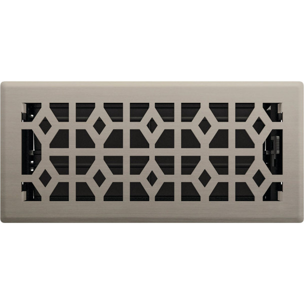 Imperial Templar 4 In. x 10 In. Brushed Nickel Steel Floor Register RG3395