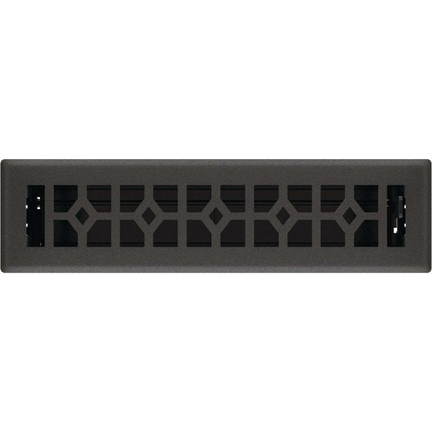 Imperial Templar 2-1/2 In. x 12 In. Black Iron Steel Floor Register RG3473