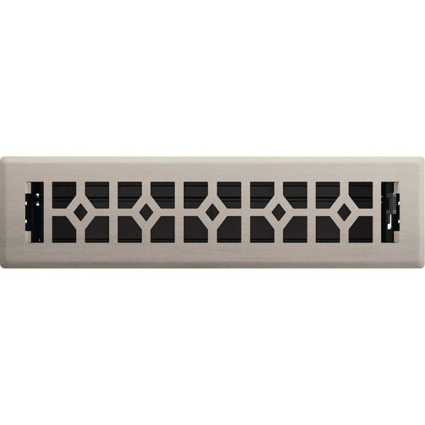 Imperial Templar 2-1/2 In. x 12 In. Brushed Nickel Steel Floor Register RG3468