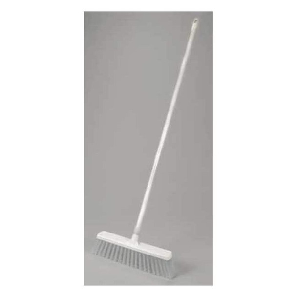 Remco 16 in Sweep Face Push Broom, Stiff, Synthetic, White 29205/6053