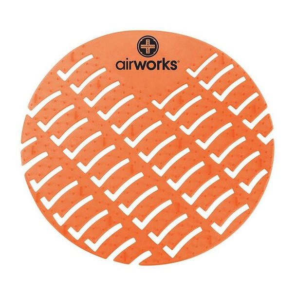 Air Works Urinal Screen,Round,Orange,PK60 AWUS007-BX