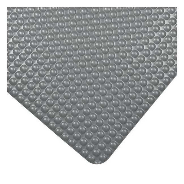 Antifatigue Mat, 3 ft. L x 2 ft. W, 3/4" Thickness, Vinyl, Bubble, Gray