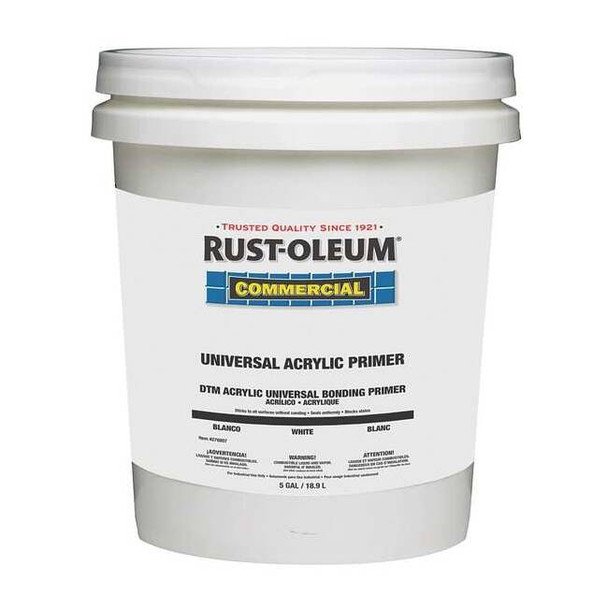Rust-Oleum Primer,Water,Acrylic,White,5 gal. 278807