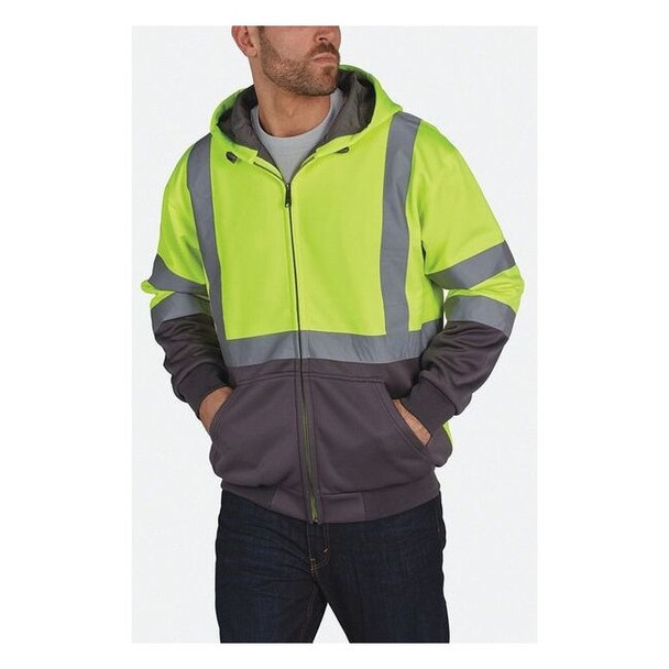 Utility Pro Hi-Viz Sweatshirt,Ylw/Blk,Polymide,2XL UHV425-xxl-BLKYLW