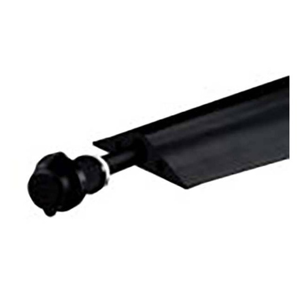 Cable Protector, 1-3/8 in H, 5 ft L, 5-3/4 in W, 1 Channel, Rubber, Black