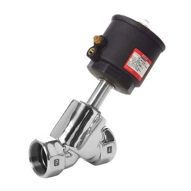 Asco Angle Body Piston Valve,SS,NC,2 In 8290A068