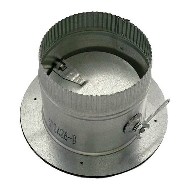 Greenseam Duct Collar w/Damper 16 in W, 6 in H GR6POCR14GA24D