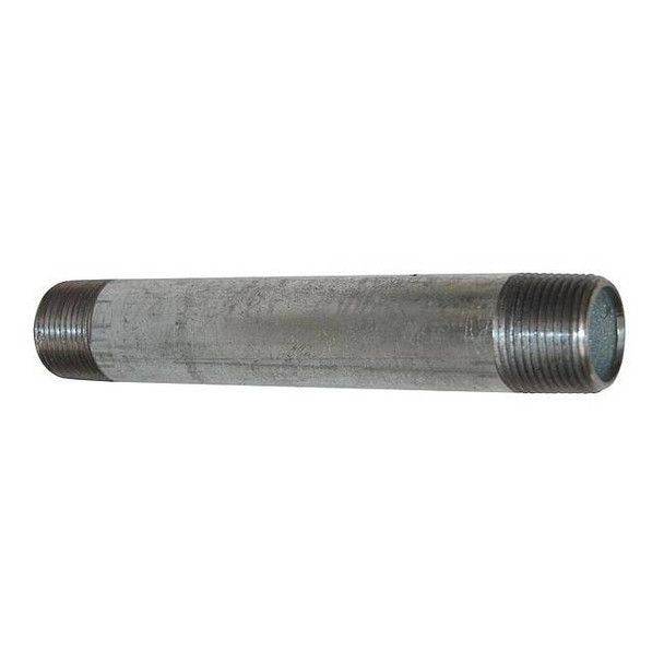 1/2" MNPT x 12" TBE Galvanized Steel Pipe Nipple Sch 40