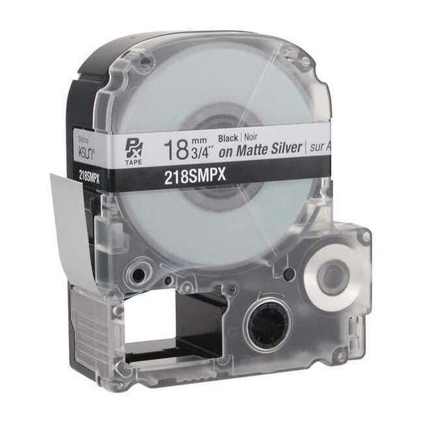 Epson Label Cartridge, Black on Silver Matte, Labels/Roll: Continuous 45WA53