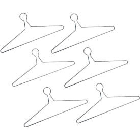 Global Industrial 695330 - Interion Closed Loop Coat Hangers Heavy Duty Chrome Anti Theft 6 Pack