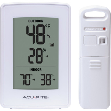 Acurite 2-3/4 W x 3-1/8 H Plastic Digital Indoor & Outdoor