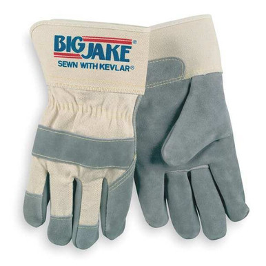 MCR Safety 1400XL Leather Gloves, Gray, XL, PR