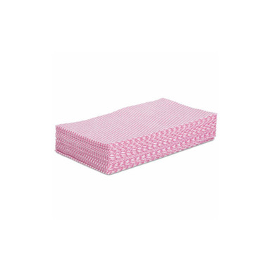 Boardwalk BWK-N8140 12 in. x 21 in. Foodservice Wipers - Pink/White (200/Carton)