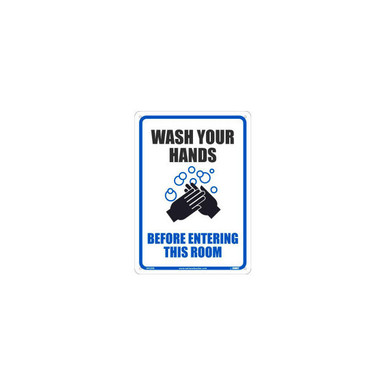 Wash your Hands Before Entering this Room Sign 10 X 14 Plastic WH2RB ...