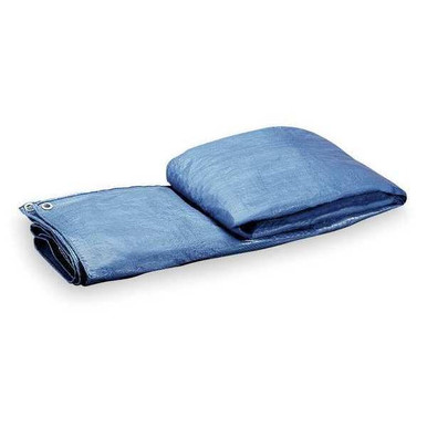 2W693 Tarp, Polyethylene, Blue/Green, 8x10Ft