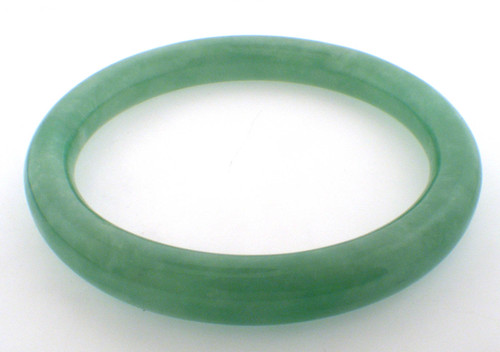 Jade Bangle bracelet 10mm thick and 3.25 inches in diameter