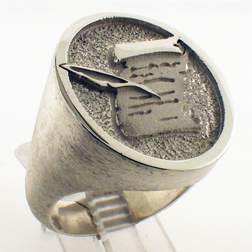 Secretary General Ring. 24x20mm. Weighs 23 grams in sterling silver.  Gospel According to Ellis Collection