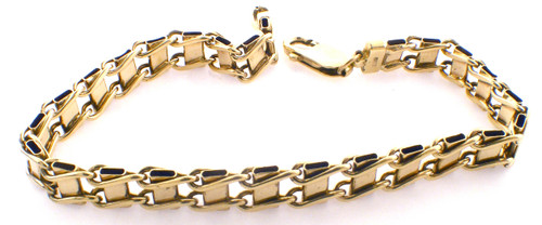 10 karat yellow gold ladder style bracelet weighing 15.1 grams.  Bracelet is 8.5 inches in length