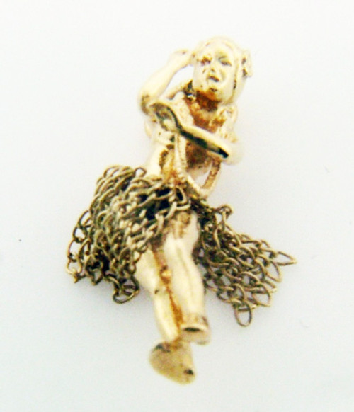 14 karat yellow gold "hula" dancer charm weighing 3.1 grams