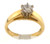 14k yellow gold remount ring with cubic zirconia center.