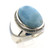 Sterling Silver Larimar ring weighing 14.3 grams.  Finger size 6